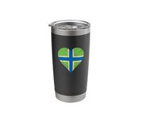 Small Gloucestershire Flag for Glostonion on Gloucester Day Stainless Steel Insulated Tumbler