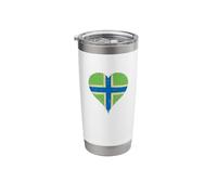 Small Gloucestershire Flag for Glostonion on Gloucester Day Stainless Steel Insulated Tumbler