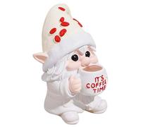 Small Gnomes Figurines - Coffee Tiered Tray Decorations - Resin Dwarf Figurines | for Living Room Bedroom Kitchen Home Mantel Shelf Counter Winter Holiday