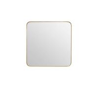Loretta Matt Black Large Square Wall Mirror - Gold