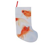 Small Goldfish Swimming In The Water Print Christmas Stockings Large Xmas Stocking For Fireplace Gifts, Family Party Decorations