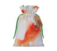 Small Goldfish Swimming In The Water Print Drawstring Bags,Snack Bags,Storage Bags For Gift Wrapping,Party Decorations