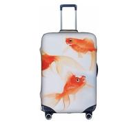 Small Goldfish Swimming in The Water Print Personalized Elastic Washable Luggage Cover for 18-32 Inch Suitcases