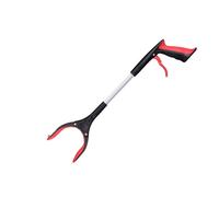 Small Grabber Reacher Tool - 21" Aluminum Heavy Duty Trash Picker with Rotating Jaw Magnetic Tip Arm Extension for Reaching Lightweight and Portable for Household Use (Red)