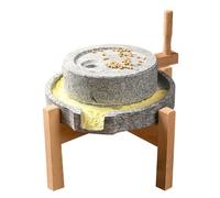 Small Grain Stone Mill, Hand-cranked Dry/wet Grain Stone Mill, Thickened Sisal Stone, Deep Grinding Teeth, Grinding Fine, Teaching and Viewing Dual-use(20cm/7.9in)