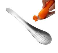 Small Grater - Stainless Steel Spoon Shape, Grater for Lemon Ginger Garlic Garnish Baking Restaurant Camping Picnic Kitchen Home Cooking