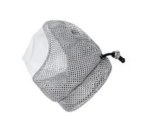 Small Gray Cat Cover, Over-The-Head Design, Washed Cloth Mesh, Adjustable Opening Stops Bites, Meows, Licking, Eating, Easy Treatment, Grooming, Nail Trim, Bath