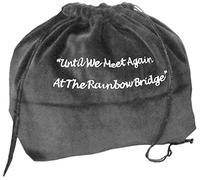 Small Gray Rainbow Bridge Velvet Cremation Urn Bag - Velvet Cotton Bag for Urn - Small Size 9"L x 6"W x 9"H - Great for Holding a Pet Urn Measuring 7"H or Smaller