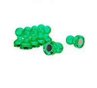 Small Green Acrylic Push Pin Magnet for Fridge, Whiteboard, Noticeboard, Filing Cabinet - 11mm dia x 17mm tall - Pack of 100