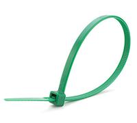 Small Green Cable Ties, 100mm x 2.5mm, Pack of 100, 4" Premium Nylon Zip Ties, Plastic Tie Wraps- Self Locking, Small Nylon Zip Ties, Secure Self-Locking Mechanism, for Home, Garden, Office and DIY