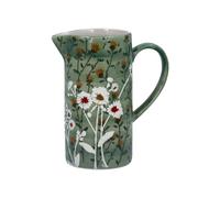 Small Green Wild Daisy Jug, Green Drinks Jug, Flower Jug, Kitchen Gift, Decorative Ceramic Green Meadow Flowers Jug Vase, Green Jug, Home Decor, Kitchen Jug Pitcher
