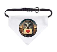 Small 'Grey Owl Love Note' Dog/Cat/Pet Bandana (PD00063849)