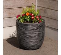 Strata Small Round 35cm (D) x 34cm (H)-Pewter