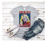 (Small, Grey) What Would Dolly Do ? Men Women Unisex Top T Shirt