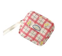 Small Grids Fruit Pattern Travel Pouches Multi Compartment Storage Makeup Bag for Toiletries Jewelry Office Supplies Pocket Sized Cosmetic Pouch