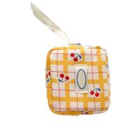 Small Grids Fruit Pattern Travel Pouches Multi Compartment Storage Makeup Bag for Toiletries Jewelry Office Supplies Creative Gift Storage Pouch for Kids