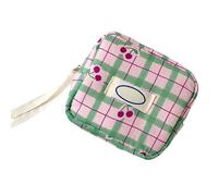 Small Grids Fruit Pattern Travel Pouches Multi Compartment Storage Makeup Bag for Toiletries Jewelry Office Supplies Creative Gift Storage Pouch for Kids