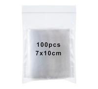 Small Grip Seal Bags 100Pcs 10x7cm Mini Sealable Plastic Bags Little Clear Ziplock Bag Reusable Tiny Transparent Polythene Pouches for Beads Cookies Candies Jewellery Storage