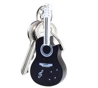 Small Guitar Keychain with Sound - World's Smallest Musical Guitar Keychains | Creative Guitar Charm Keychain for Men, Birthday and Collectors