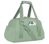 Small Gym Bag 14 inch for Women & Men Mini Gym Duffel Bag with Wet Compartment Waterproof Travel Duffle Bag for Sports Workout Dance, Green Tea