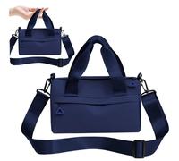 Small Gym Bag 9.5x4.7x5.5" Small Duffle Bag, Waterproof Oxford Cloth Duffle Bag Handheld Gym Duffle Bag with Adjustable Strap Zipper Mini Gym Bag for Women & Men, Dark Blue Gym Bag Small Mini Gym Bag