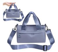 Small Gym Bag 9.5x4.7x5.5 Small Duffle Bag, Waterproof Oxford Cloth Duffle Handheld Gym with Adjustable Strap Zipper Mini for Women & Men, Sky Blue