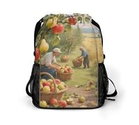 Small Gym Bag A Fruitful Orchard Printed Drawstring Gym Bag for Men Lightweight Waterproof Drawstring Backpack for Women with Shoe Compartment for Travel Tourism Work and Fitness