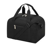 Small Gym Bag Carry On Bag - 12 inch Mini Duffle Bag Lightweight for Overnight Travel 30x20x20cm-Dark Black