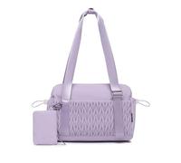 Small Gym Bag for Women Quilted Mini Tote with Wet Compartment and Coin Purse, Cute Duffle Bag for Girls Workout Sport Travel, Light Purple, Stylish