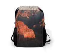 Small Gym Bag Grand Canyon Printed Drawstring Gym Bag for Men Lightweight Waterproof Drawstring Backpack for Women with Shoe Compartment for Travel Tourism Work and Fitness