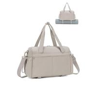 Small Gym Bag, Mini Gym Bag with Yoga Mat Holder and Wet Compartment, Puffer Camel, 13.39 x 5.9 x 9.45 inches, Trendy Puffer Style