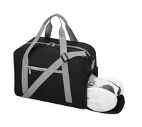 Small Gym Bag with Shoe Compartment 14 inch Lightweight Carry On Mini Duffle Bag for Travel Sport-Black Green