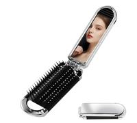 Small Hair Brush - Travel Brush for Women | Fold Hair Hairstyle with Mirror, Styling Tools for the Brush for Portable Hair for Thick Weird Bows