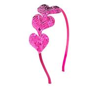 Small Hair Clip Valentine's Day Sequin Heart Sequined Headbands Valentines Heart Embellished Kids Hair Accessories Cute Headband For Girls Styling Clips (B, One Size)