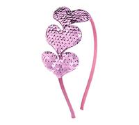 Small Hair Clip Valentine's Day Sequin Heart Sequined Headbands Valentines Heart Embellished Kids Hair Accessories Cute Headband For Girls Styling Clips (One Size)
