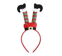 Small Hair Clips Christmas Headband Christmas Hat Hair Accessories Santa Upside Down Headband Holiday Party Dress Up Accessories (Red, One Size)