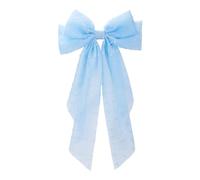 Small Hair Clips Women Elegant And Feminine: Long Tail French Knot Headband Satin Like Bow Headband For A Stunning EMPHASIS Hair Snap Clips For Women (Sky Blue, One Size)