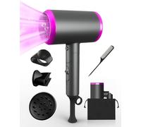 Small Hair Dryer, Foldable Blow Dryer Ionic Hair Dryers with Diffuser & Concentrator for Quick Drying and Easy to Carry, Hair Dryer Set for Women & Man with Storage Bag, Suitable for Home, Travel