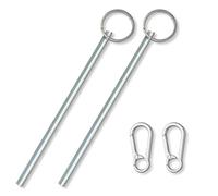Small Half Moon Elevator Door Keys, Silver Buckle, 2-Pack