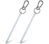 Small Half Moon Key for Elevator Doors with Dark Grey Key Fob, Easy to Carry, Ideal for Elevator Maintenance Personnel, Firefighters and Associated Managers, 2-Pack