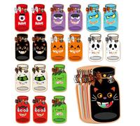 Small Halloween Candy Bags | Jar-Shaped Cards Halloween Goodie Bags - Crafting Projects Hands-On Snack Pouch for Lollipops Jelly Chocolate Small Toys