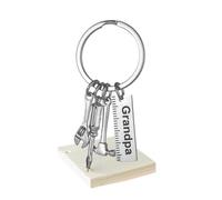Small Hammer Key Chain - Stainless Steel Hand Tool Key Holder,Creative Hanmmer Decoration, Unique Hand Ruler Ornament For Father's Day