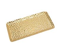 Small Hammered Serving Tray,Stainless Steel Serving Platters,Exquisite Rectangular Decorative Tray,9.5x9.5cm Vanity Platters for Living Room Bedroom Kitchen Bathroom(gold)