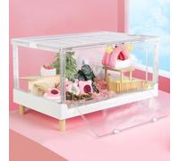 Small Hamster Pet Cages, Fully Transparent and Eco-Friendly Large Acrylic Cage for Small Animal Pets, Hamster, Chinchilla, Rabbit etc