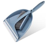 Small Hand Broom with Dustpan Combo Set,Mini Dust Pan and Brush Set with a Scraper Squeegee for Quick Cleanups,3-Piece Wall Mountable Cleaning Tools for Particles,Little Messes,Hair,Crumb