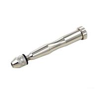 Small Hand Drill with Manual Chuck (0.3-3.5 mm Clamping Range) + 10-Piece Drill Bit Set for Jewelry Making, Watch Repair, PCB & Craft Work