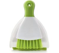 Small Hand Dust Pan and Brush - Small Broom and Dustpan Set, Mini Broom and Dustpan, Compact Dustpans and Brush for Home Cleaning, Sofa, Desk, Guinea Pig Cage, Cat Litter, etc. (Green)