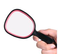 Small Hand Mirror for Travel (6.11" x 2.95'') - Standard 1X Magnification Hand held Mirror with Handle,Lightweight Handle Mirror with Hanging Hole,Single Sided Vanity Makeup Mirror for Women,Kids