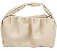Small Handbag for Women Soft Minimalist Cloud Bag Pouch Ruched Waterproof Top Handle Handbag Cute Travel Cosmetic Bag Beige One Size(Beige)