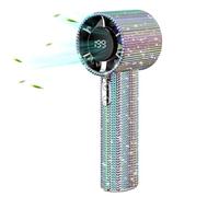Small Handheld Fan | Rhinestone Small Portable Hand Held Fan - Cool Gadgets LED Display Rechargeable for Vacation Hiking Men Women Travel Outdoor Camping